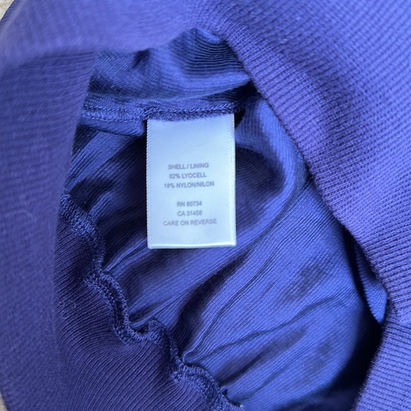 BCBG Blue Shimmer Top with Embroidered Design & Ruffled Sleeves - Picture 9 of 9